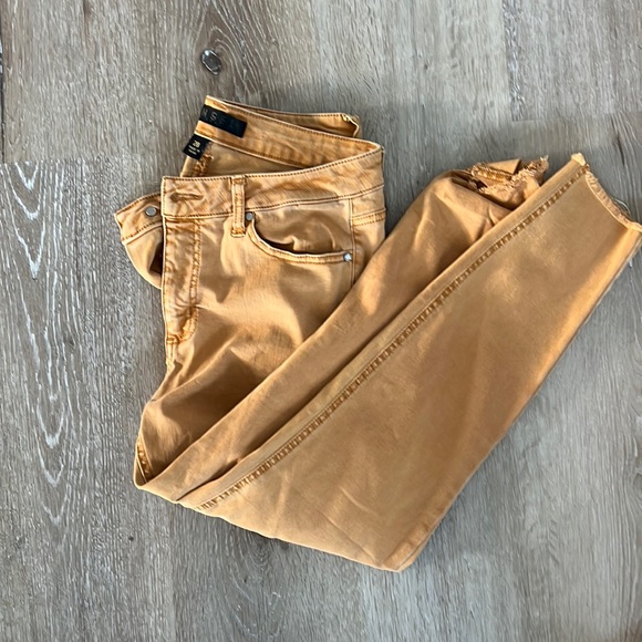 Tinsel Denim - EUC tinsel denim couture jeans in mustard color
